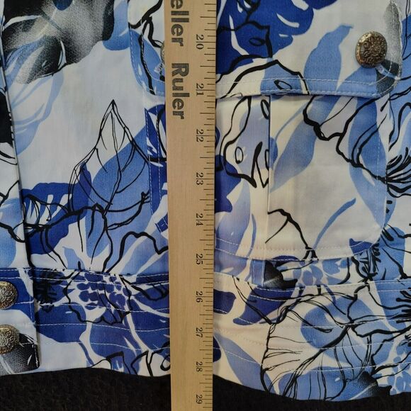 Sportelle Womens Light Wait Jacket Multi-Color Size 2X Cotton Blend Button Up - Picture 5 of 14